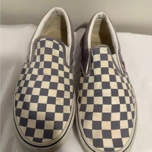 Vans Off the Wall Grey and White Checkered Slip-On Men 10/Women 11.5